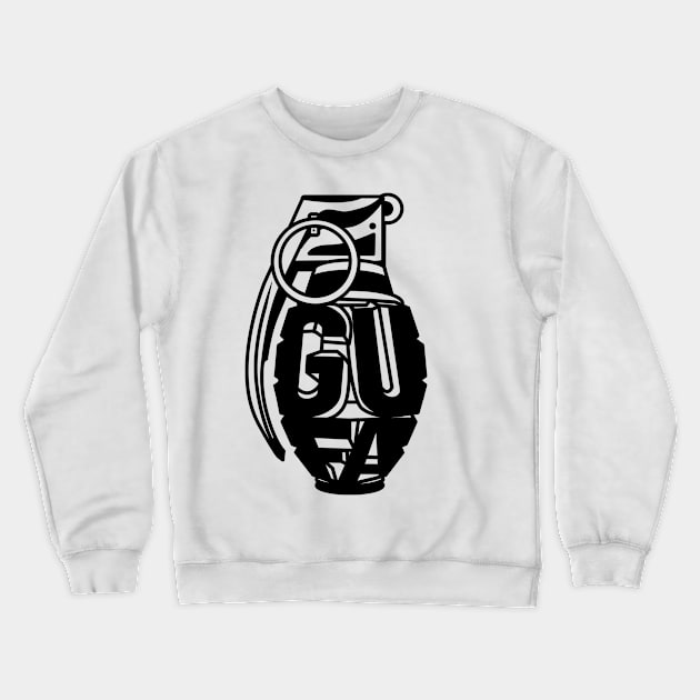 GUFA Grenade LG Crewneck Sweatshirt by Guerrilla Fanfare Brass